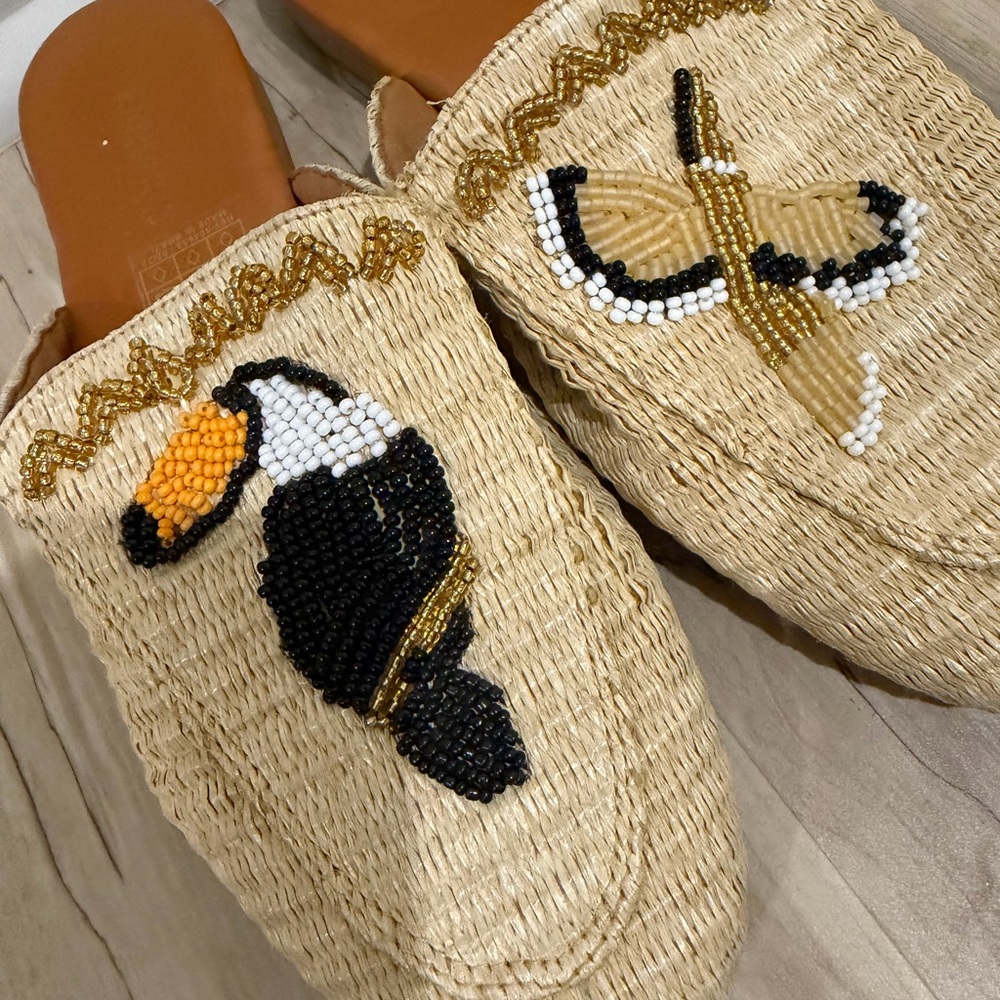 FARM Rio Tucan Rafia Mules - Picture 3 of 3